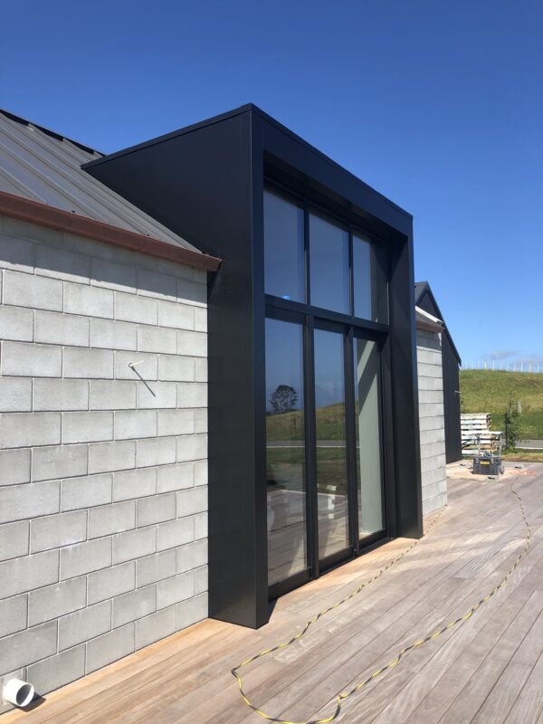 aluminium powder coated architectural installation home flashing black metal cladding